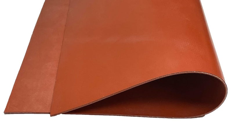 Exactly Rubber ورقة سيليكون مدعمة بالألياف، حمراء 1/32 × 18” × 18” 70A، مصنوعة في الولايات المتحدة الأمريكية، مادة حشية ثقيلة التحمل عالية الحرارة، وسادات ختم لحماية السطح مع تعزيز الألياف الزجاجية - Image 5